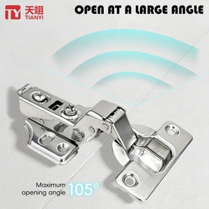 TIANYI Bisagra Hidráulica de Acero Inoxidable con Cierre Suave para Gabinetes, Venta al por Mayor, 105 °   Bisagra de puerta de madera de instalación rápida con superposición completa o parcial - Product Image 4