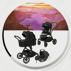 Passeggino 3-in-1 per Bambini da 0-3 Anni, Non Tossico, Resistente, Pieghevole, <span class=keywords><strong>Seggiolino</strong></span> <span class=keywords><strong>Auto</strong></span> da Viaggio per Bambini, 3 in 1 per Famiglia - Product Image 3
