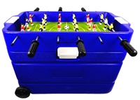 Mesa de Futbolín Profesional TR-Professional de 60L con Nevera y Carrito, Regalo de Navidad, Refrigerador de Fútbol