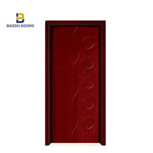 باب خشبي داخلي بتصميم عصري وآمن، نمط متأرجح أو منزلق، تصميمات أبواب فندقية في سريلانكا، ضمان لمدة عامين - Product Image 3