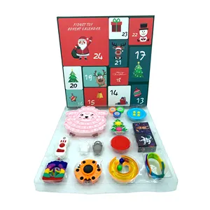 Großhandel Spielzeug Advents kalender Stress bälle Ramadan Push It Kids Pack Sensorische Benutzer definierte Weihnachten Low Moq Box Popper Zappeln Spielzeug Set