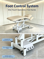 Table de traitement chiropratique électrique à hauteur réglable avec commande au pied, lit de beauté multifonctionnel pour ajustement de la colonne vertébrale et massage