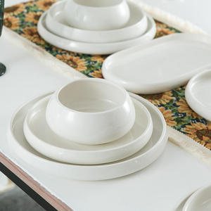 Juego de Platos de Cerámica de Lujo, Plato de Sopa Blanco, Plato de Porcelana para Bodas, <span class=keywords><strong>Vajilla</strong></span> para Hotel y Restaurante - Product Image 4
