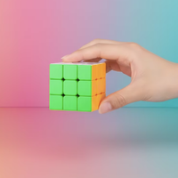 Cube magique sans autocollants de 5,5 cm, puzzle de vitesse, jouets éducatifs, jeu pour adultes, cadeaux d'anniversaire et de Noël pour enfants, adolescents et adultes