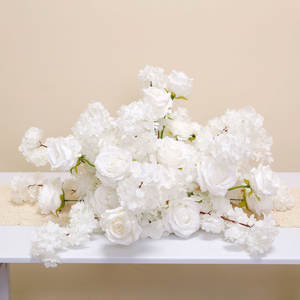 Chemin <span class=keywords><strong>de</strong></span> fleurs blanches artificielles WG240037-1 personnalisé <span class=keywords><strong>de</strong></span> haute qualité fleurs d'allée <span class=keywords><strong>de</strong></span> mariage chemin <span class=keywords><strong>de</strong></span> fleurs blanches artificielles - Product Image 5