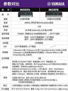 Sintetizador Yamaha Moxf6 Teclado Arreglista Profesional <span class=keywords><strong>Piano</strong></span> Electrónico Sintetizador con Contrapeso Completo - Product Image 6