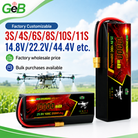 Batterie Lipo personnalisée ODM 3S 4S 6S 8S 12S 7S 25.9V 10000mAh à décharge élevée pour drone agricole et pulvérisateur UAV