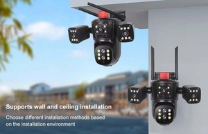 8MP กล้องตรวจสอบ WiFi ไร้สาย4หน้าจอซูม10x โทรศัพท์มือถือมองเห็นกลางคืนระยะไกลความละเอียดสูง IP66 - Product Image 6