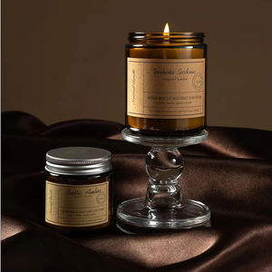 <span class=keywords><strong>Bougie</strong></span> d'aromathérapie artisanale sans fumée en cire de soja dans un gobelet en verre créatif de couleur thé pour Diwali, bars, fête des pères, décoration de la maison - Product Image 2
