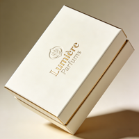 Boîte de parfum personnalisée avec logo en relief et finition mate premium