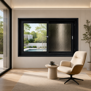 Finestre a Battente Orizzontali in <span class=keywords><strong>Alluminio</strong></span> con Telaio Sottile in Stile Italiano Moderno di Lusso con Tende Integrate per Progetti di Ville - Product Image 4