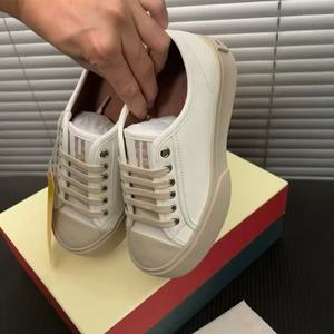 Zapatos Deportivos Casuales Transpirables con Plataforma y Cordones de Cuero y Tela, Punta Redonda, Estilo Moderno y Lujoso -Mrn-nii - Product Image 4