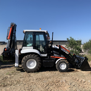 China Factory <b>Small</b> Mini Tractor 3.5 Ton 1m3 110HP Multi-Function Digger Excavator Wheel Backhoe Loader Price with Towable - Product Image 4