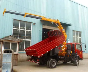 Ribaltabile camion gru montata 3 ton pieghevole knuckle boom idraulica gru per la vendita