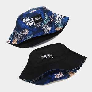 Big Brim Sun Protection Doble cara Bordado personalizado Logo Bucket Cap Reversible Bucket Hats - Product Image 4