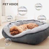 Lit pour chien en peluche de luxe, lit orthopédique pour animaux de compagnie, pour chiens de petite et moyenne taille, lavable, rond, pour chiots et chats, tapis de couchage doux et chaud, pour intérieur