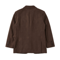 Anjie OEM ODM Blazer en daim pour femme orné de fleurs en cristal, veste de costume oversize marron foncé à marque privée, vente en gros