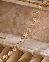 Bracelet en moissanite taillée fantaisie style Hailey, plaqué or 18 carats, en argent S925 – L'accessoire indispensable pour les influenceurs et célébrités européennes.