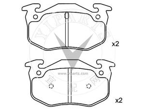 Assale posteriore GDB905 <span class=keywords><strong>pastiglie</strong></span> freno per PEUGEOT 206/205/306 PEUGEOT 206 CC ad alte prestazioni per prestazioni ottimali - Product Image 2