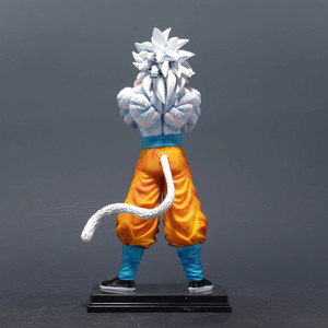Figurine d'action <span class=keywords><strong>DBZ</strong></span> Goku Super Saiyan 5 avec tête interchangeable, tenue orange classique et accessoires bleus, 32 cm de haut, jouet de collection en PVC - Product Image 3