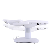 Lit de beauté électrique réglable à 3 moteurs pour les cils, avec cuir PU haut de gamme, pour les soins du visage, utilisation en salon de beauté