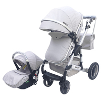 Poussettes de voyage légères pour bébés Landau Push Chair Poussettes réversibles Poussette pliante 3 en 1 de luxe pour enfants pour nouveau-né