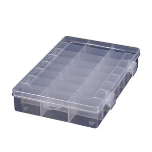Caja de almacenamiento de plástico transparente, 24 compartimentos, cubierta desmontable para equipo de pesca, joyería, herramientas, estuche organizador - Product Image 3