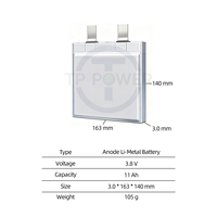 Batterie au lithium-ion TPENERGY Li-Metal Anode 400Wh/kg 11Ah NMC Soft Pack pour batteries de drones FPV, drones polaires et alpins