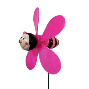 Custom Eco Eco Bee Design Metalen Windmolen Ornament Schattige <span class=keywords><strong>Plastic</strong></span> Tuin Decor Grappige Bloem Voor Tuin Thuis Gebruik <span class=keywords><strong>Wind</strong></span> Spinner - Product Image 1