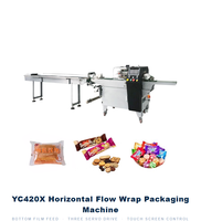 Máquina de Envasado Horizontal de Flujo Continuo con Servomotor Completo para Galletas, Sándwiches, Chocolate, Dulces, Pastillas de Baño, Bombas de Baño