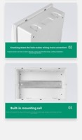 Boîte de distribution électrique industrielle portable transparente étanche série JOHNN SHPN 9 voies 450V 220A 20 prises