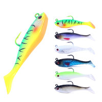 8cm 10g poisson mandarin perche insecte lumineux appât souple avec crochet en T bouche armée conception inversée pour la pêche en mer d'eau douce