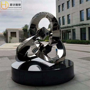 Escultura de Ciervo de Acero Inoxidable, Abstracta y Geométrica, para Montar en el Suelo, Decoración Contemporánea para Jardín - Product Image 4
