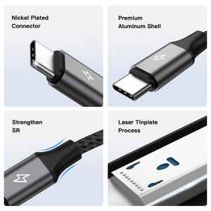 Cable USB-C a USB-C UNIEAN de 60W para Carga Rápida y Transferencia de <span class=keywords><strong>Datos</strong></span>, Cable de Carga Trenzado de Nailon Resistente, Compatible con Tablets y Laptops Android - Product Image 6