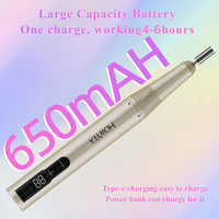 Machine à ongles électrique rechargeable USB HOWYEA en forme de stylo pour manucure en salon, vente en gros