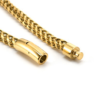 Élégant Unisexe 18K Plaqué Or En Acier Inoxydable Blé Chaîne Dubaï Bracelet Lien Bracelets pour Fêtes Cadeaux Accessoire À La Mode