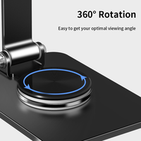 Portable, pliable, réglable à 360° °   Support rotatif antidérapant en acier carbone pour tablette et iPad, support de téléphone portable pour lit et bureau