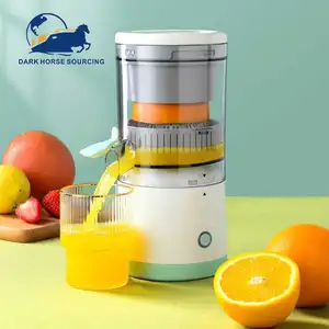 Venda quente Portátil USB carregável 7.5V Elétrica Mini Orange Squeezer Fruit Juice pequena fruta juicer máquina com saída de suco