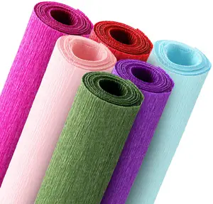 20% crepe ratio rolls of art wrapping crepe paper,decoration flowers paper flower decorations crepe paper flower