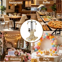 Distributeur de jus en acier inoxydable pour hôtels et traiteurs, 8L, distributeur de boissons froides en libre-service avec robinet pour buffet, mariage