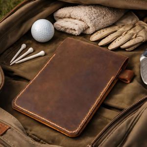 Funda para Libreta de Golf Hecha a Mano en Cuero Genuino, Porta Tarjetas de Puntuación de Golf para Exteriores, Regalos para Él - Product Image 3