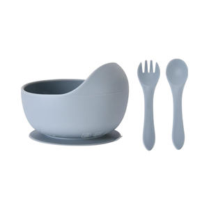 Ensemble de bols et de <span class=keywords><strong>couverts</strong></span> en silicone de qualité supérieure pour tout-petits avec options de couleur personnalisées, prise en charge de la personnalisation du logo, vente en gros - Product Image 1