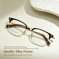 34819 Montures de lunettes pour hommes de luxe haut de gamme en alliage de la marque VOSS