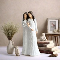 Statues en résine de fille de dessin animé, cheval et ange, ornements d'art, décoration de la maison, petits objets artisanaux de bureau