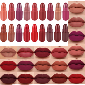 MLM 18 Colors <b>Mini</b> Capsule Style Mineral Velvet Matte <b>Lipstick</b> Set Regular Size Tint High Pigment Long-lasting Waterproof - Product Image 1