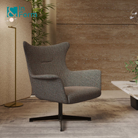 Fauteuil d'appoint confortable à dossier haut pour la maison, le bureau ou la bibliothèque, avec structure en acier et mousse moulée, design ergonomique