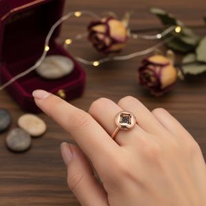 Minimalist Marquise Design Round Cut <b>Black</b> Zircon Stone Wholesale Turkish Handcrafted 925 Sterling Silver Jewelry <b>Ring</b> - Product Image 3