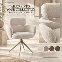 Fauteuil d'appoint moderne en polaire Teddy, rembourré et confortable, avec pieds en métal, idéal pour les salons, les chambres et les appartements
