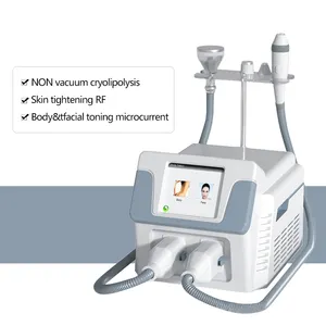 A nova máquina de queima de gordura 2 em 1 radiofrequência + Ems Cryo para perda de peso e emagrecimento corporal facial Rf com 2 alças