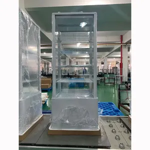 98 Liter Vertical 4 Sides Glass Drink Display Cooler Commercial Countertop Beverage Cabinet Refrigerators Fridge